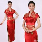 红色礼仪旗袍 (3)